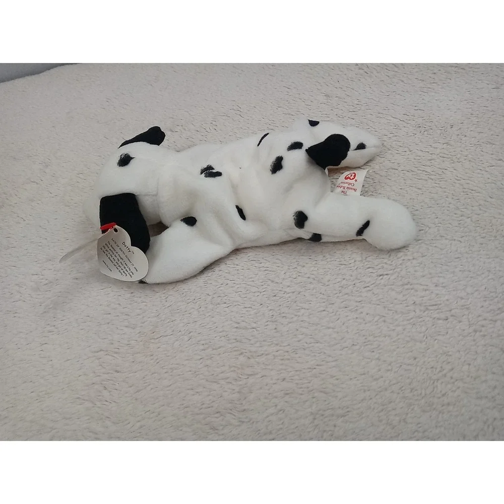 VTG Original Ty Beanie Babies Dotty The Dalmatian 1996 Stuffed Animal Dog Plush‎